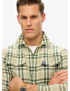Merchant Linen Check Long Sleeve Shirt