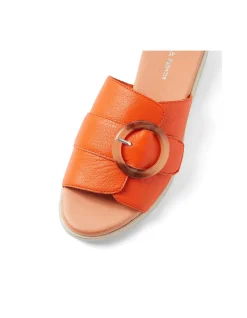 Merials Buckled Leather Slide Sandals