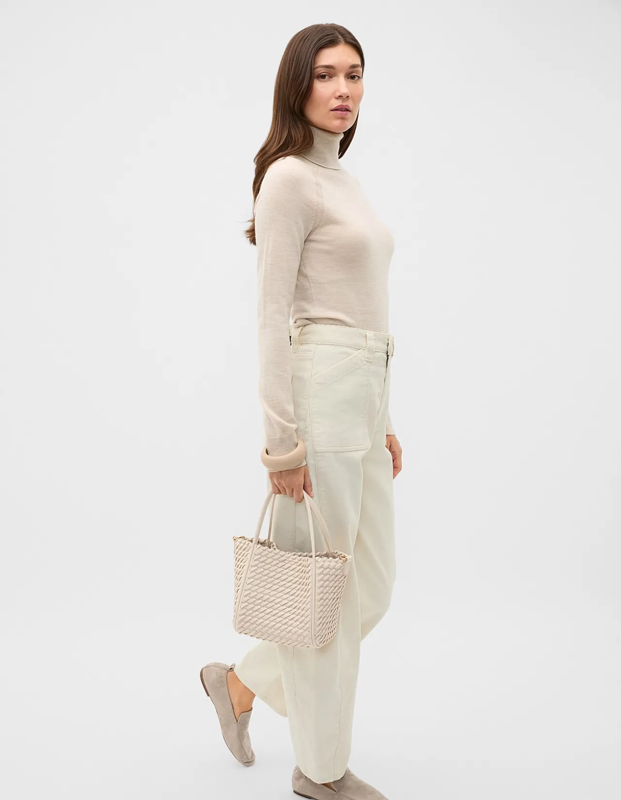 MERINO ROLL NECK RAGLAN KNIT