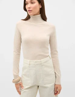 MERINO ROLL NECK RAGLAN KNIT