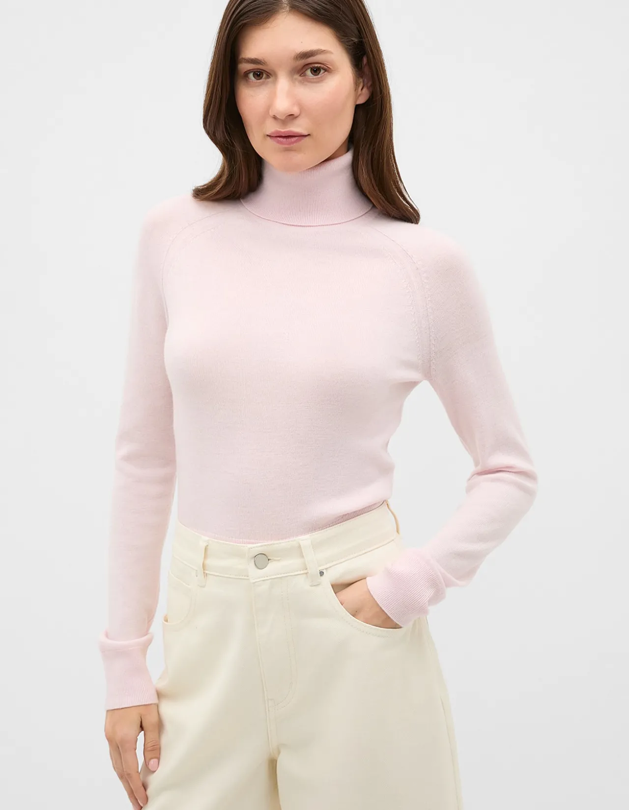 MERINO ROLL NECK RAGLAN KNIT