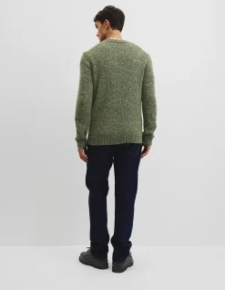 Merino Wool Blend Crew Neck Knit
