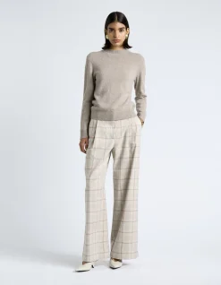 MERINO CASHMERE BLEND MOCK NECK KNIT