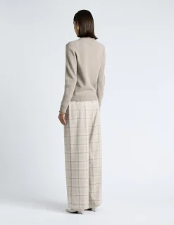 MERINO CASHMERE BLEND MOCK NECK KNIT