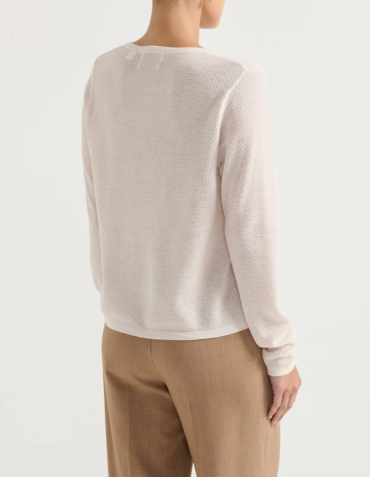MERINO TEXTURED BUTTON UP CARDIGAN
