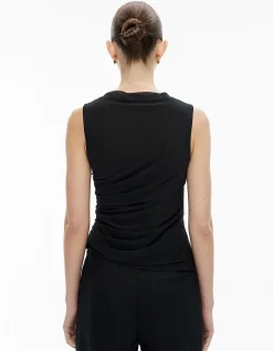 Mesh Drape Tank Top