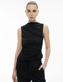 Mesh Drape Tank Top