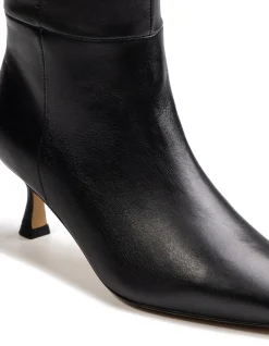 Mia Black Leather Knee High Boot