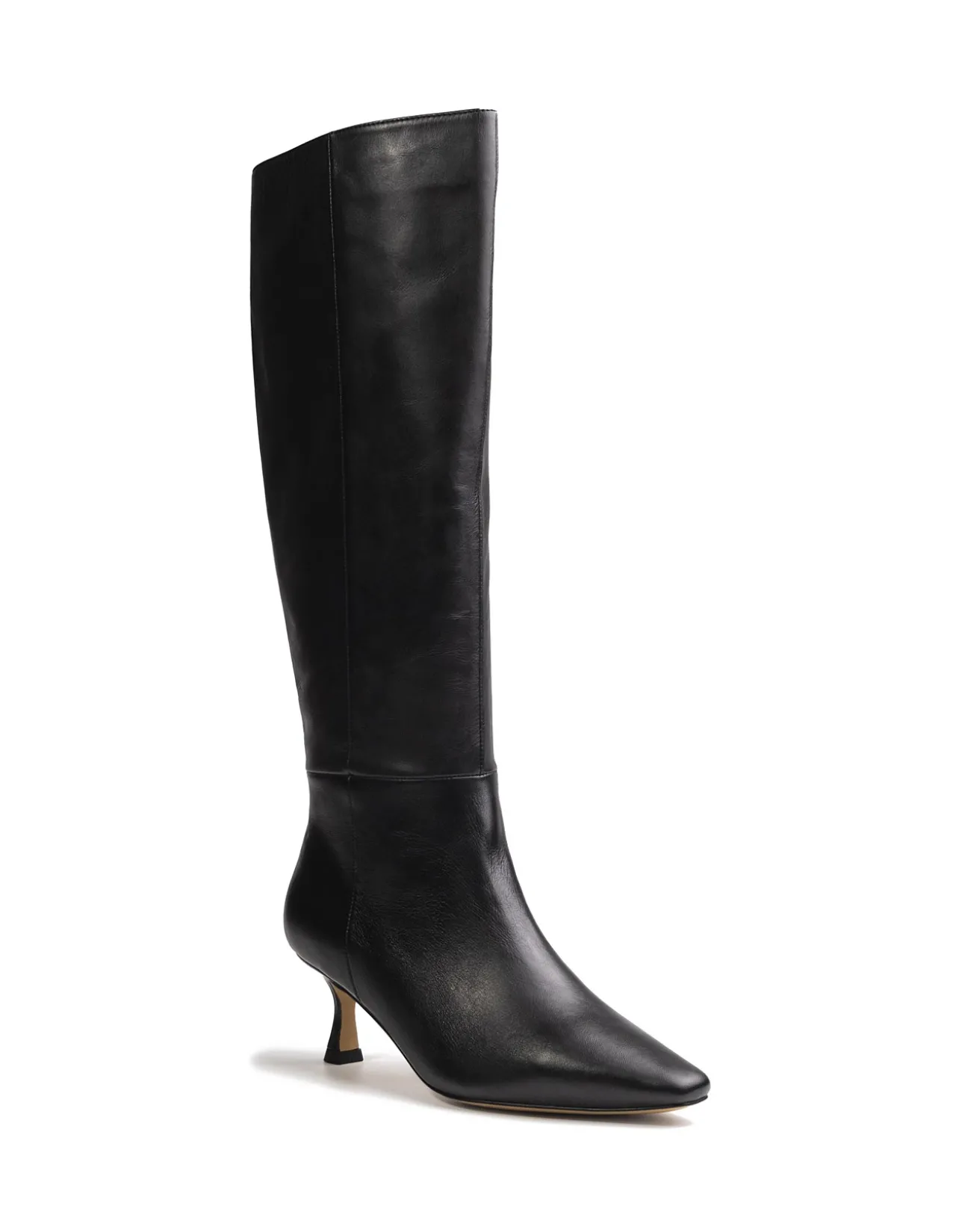 Mia Black Leather Knee High Boot