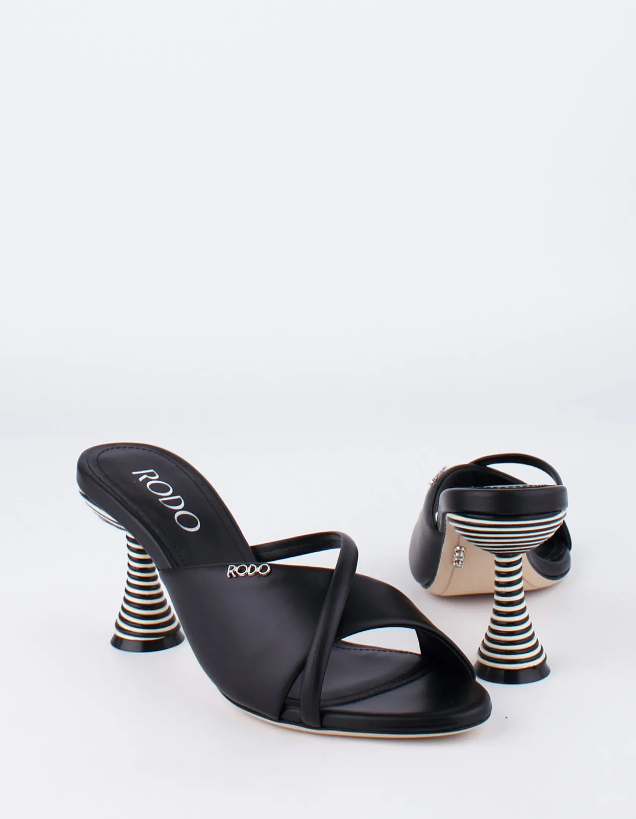 MIDOLLINO CALF HEEL 55 SANDAL