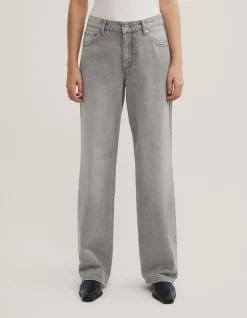 Mid Rise Straight Jeans