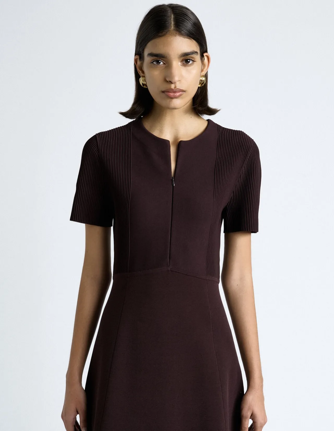 MILANO OTTOMAN STITCH MIDI DRESS