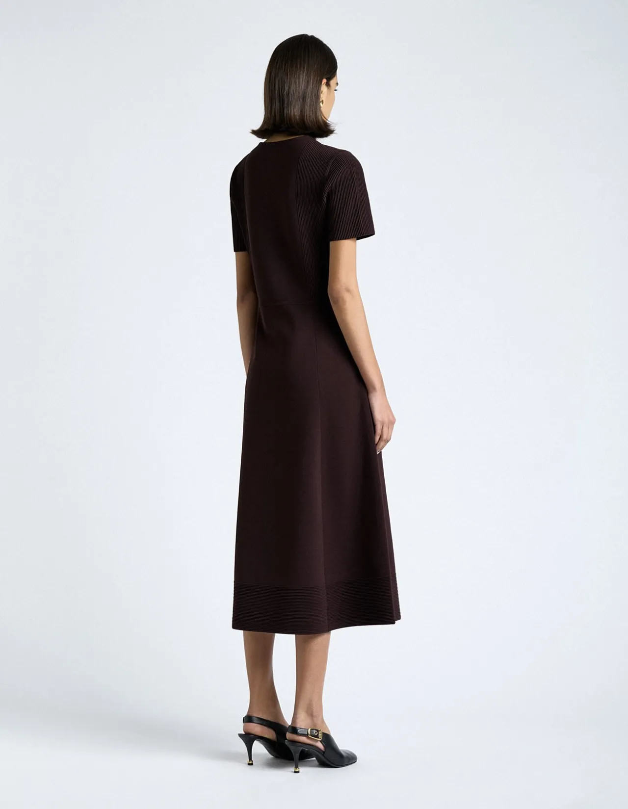 MILANO OTTOMAN STITCH MIDI DRESS