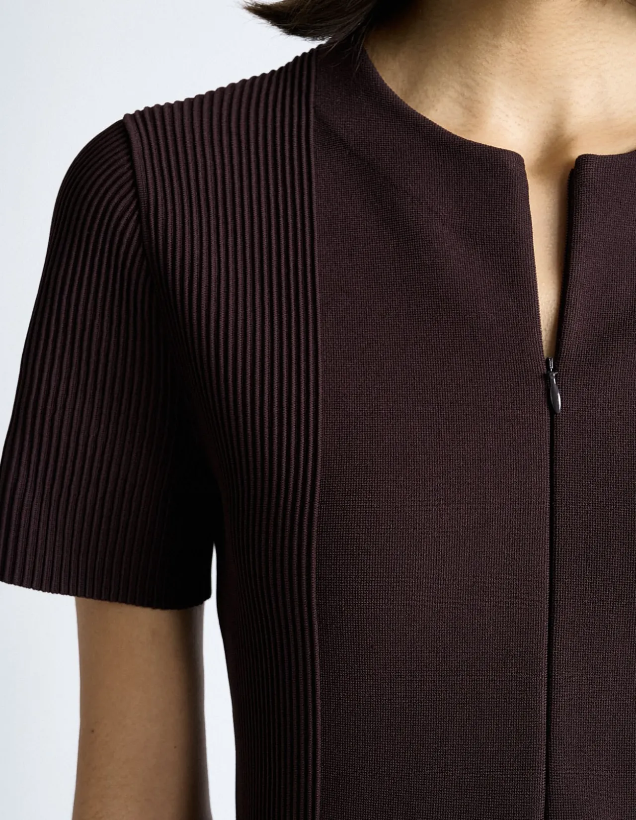 MILANO OTTOMAN STITCH MIDI DRESS