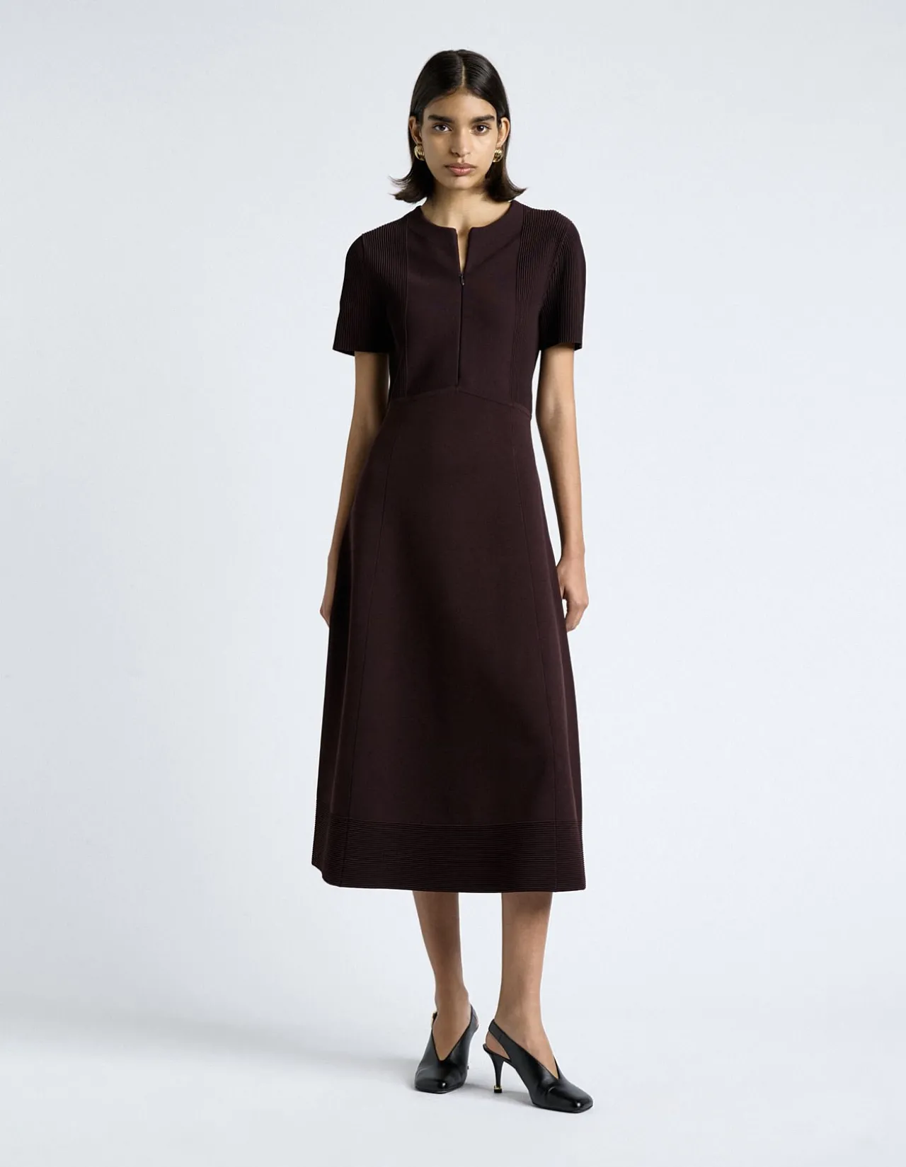 MILANO OTTOMAN STITCH MIDI DRESS