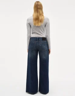 Milla Wide Mid Rise Rigid Wide Leg Jeans