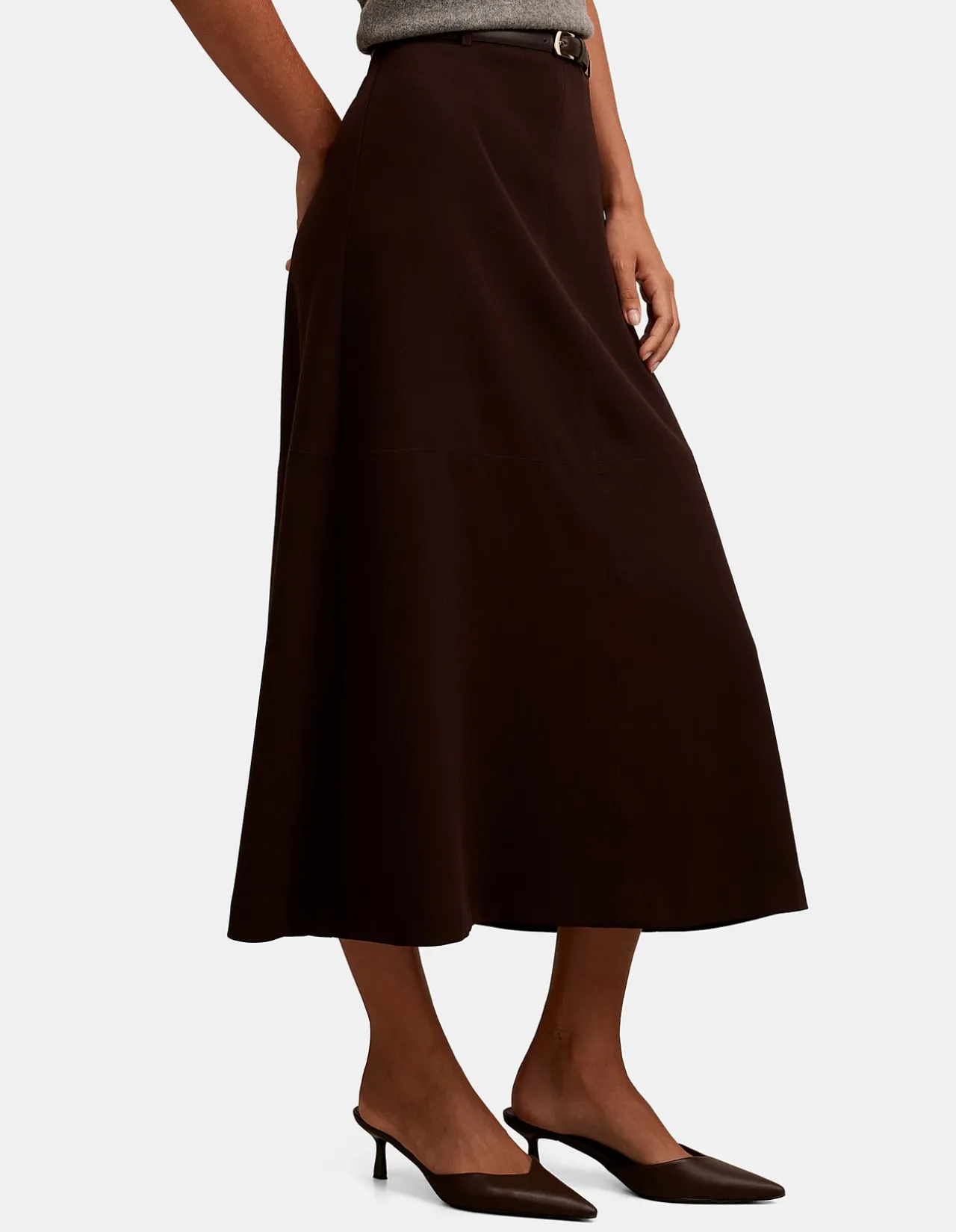 MILLIE BELTED MIDI SKIRT