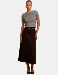 MILLIE BELTED MIDI SKIRT