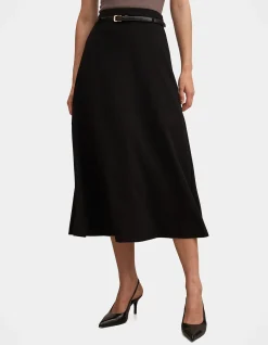 MILLIE BELTED MIDI SKIRT