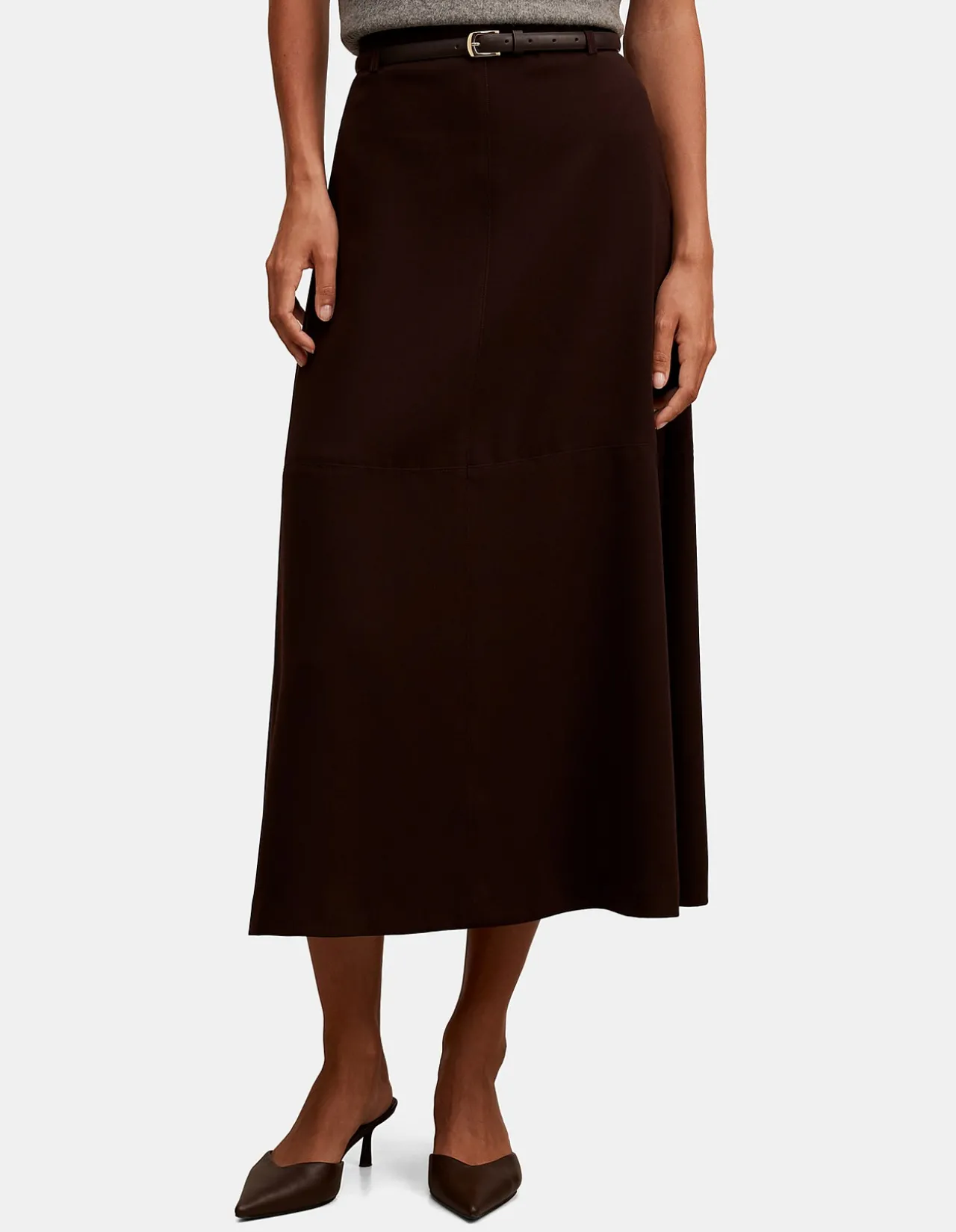 MILLIE BELTED MIDI SKIRT