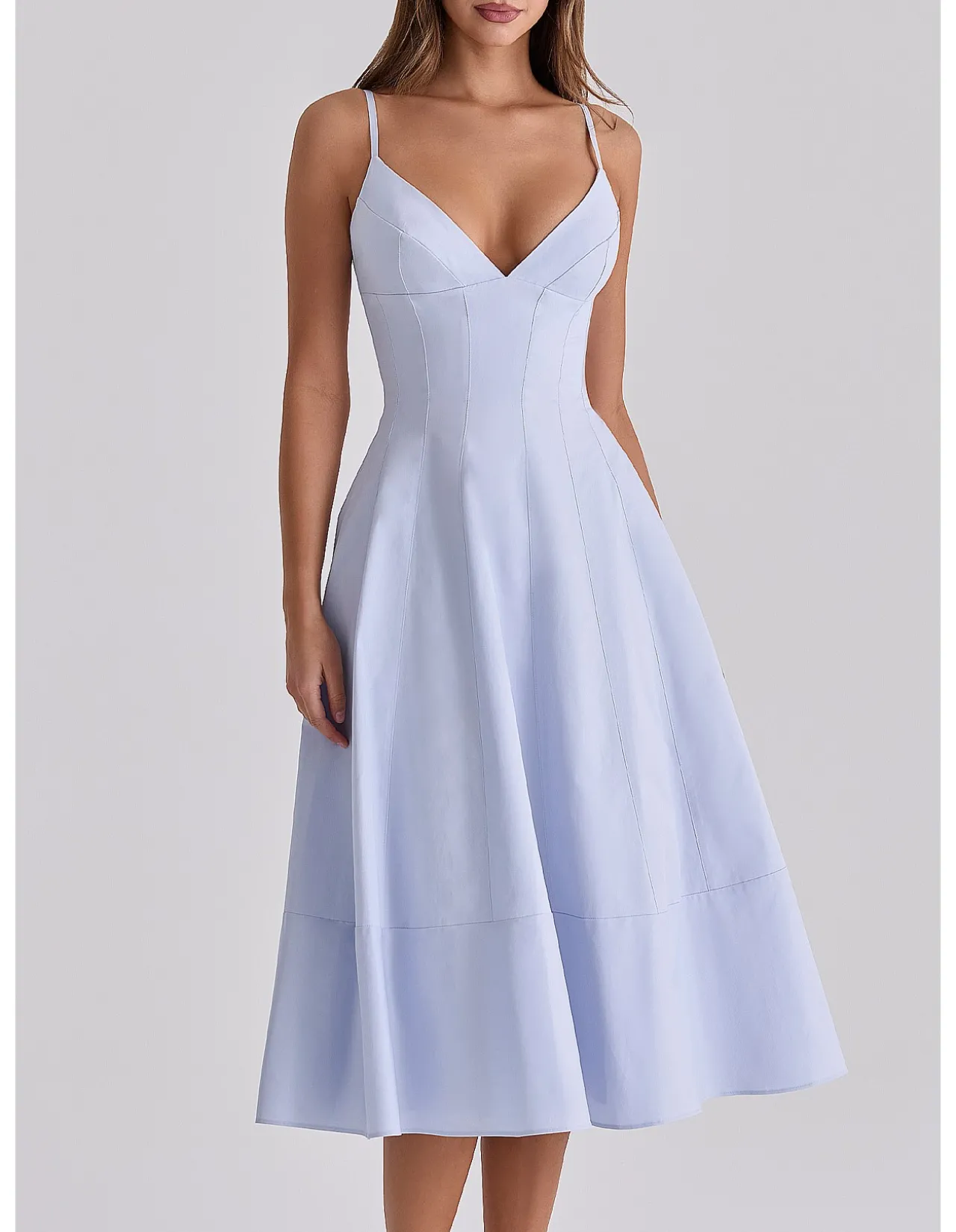 MILLIE LACE UP MIDI SUNDRESS