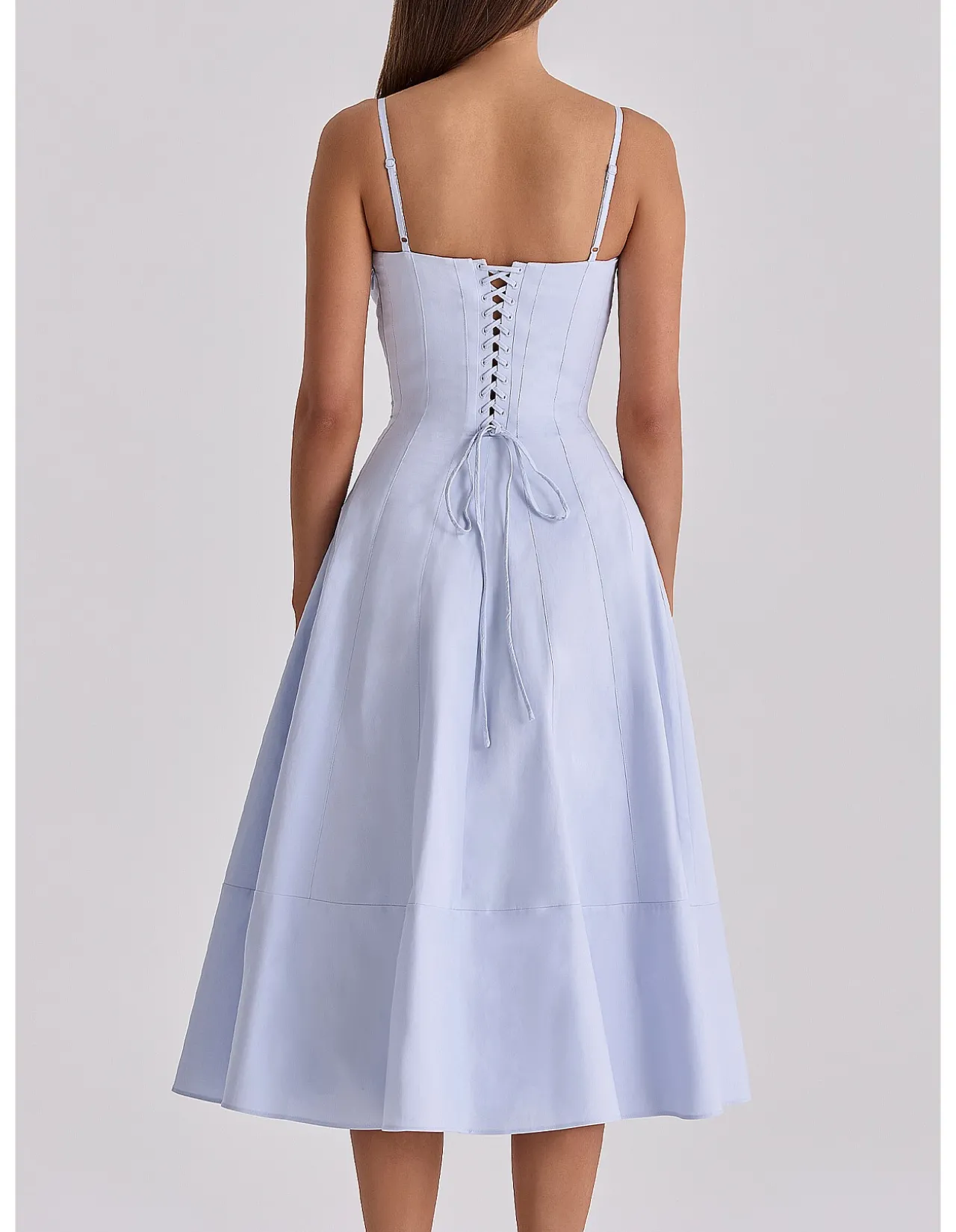 MILLIE LACE UP MIDI SUNDRESS