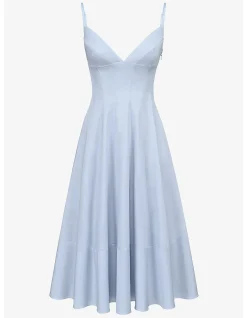 MILLIE LACE UP MIDI SUNDRESS