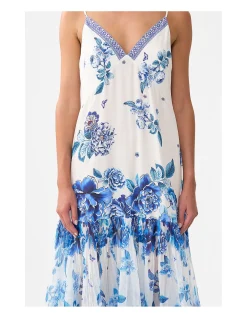 MINIMAL SLIP WITH PLEATED CHIFFON SKIRT