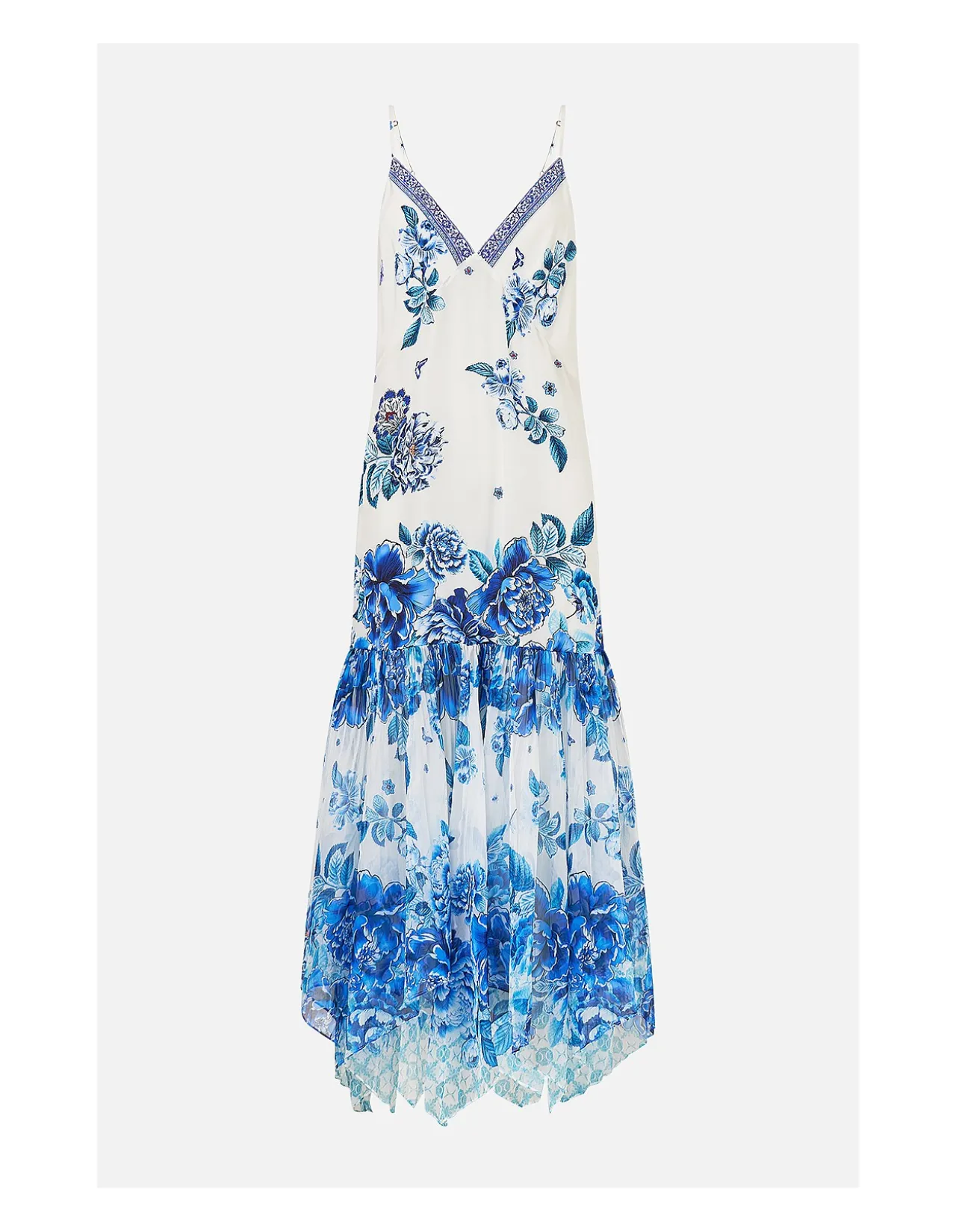 MINIMAL SLIP WITH PLEATED CHIFFON SKIRT