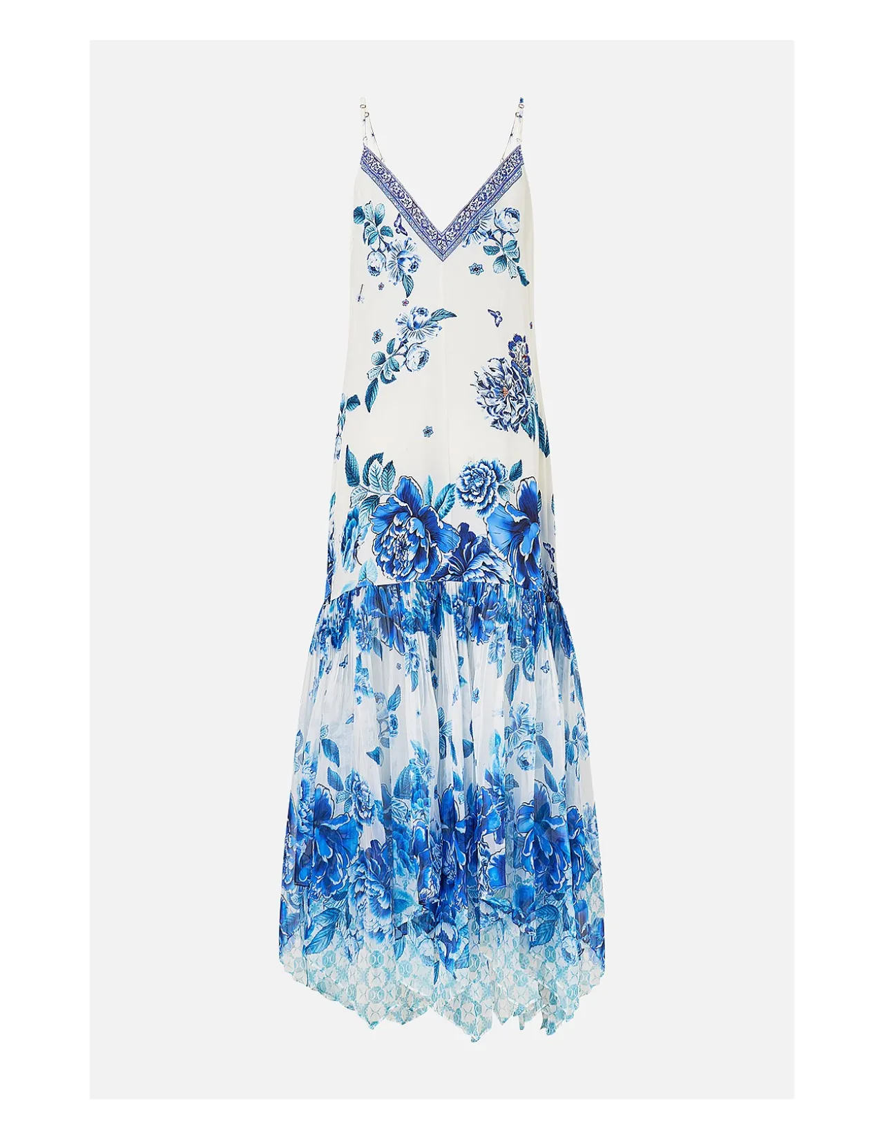 MINIMAL SLIP WITH PLEATED CHIFFON SKIRT