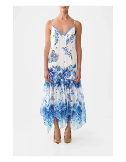 MINIMAL SLIP WITH PLEATED CHIFFON SKIRT
