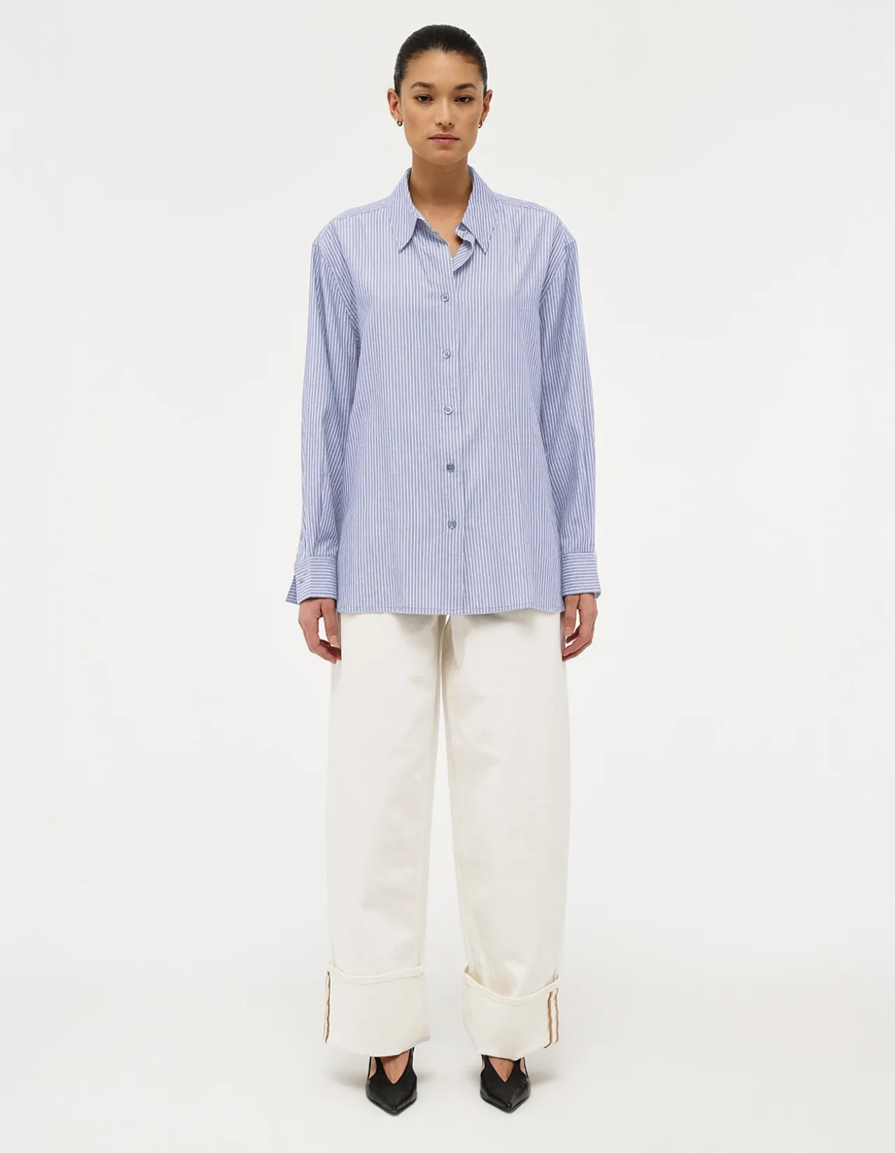 Mirage Drape Stripe Shirt