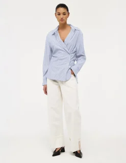 Mirage Drape Stripe Shirt