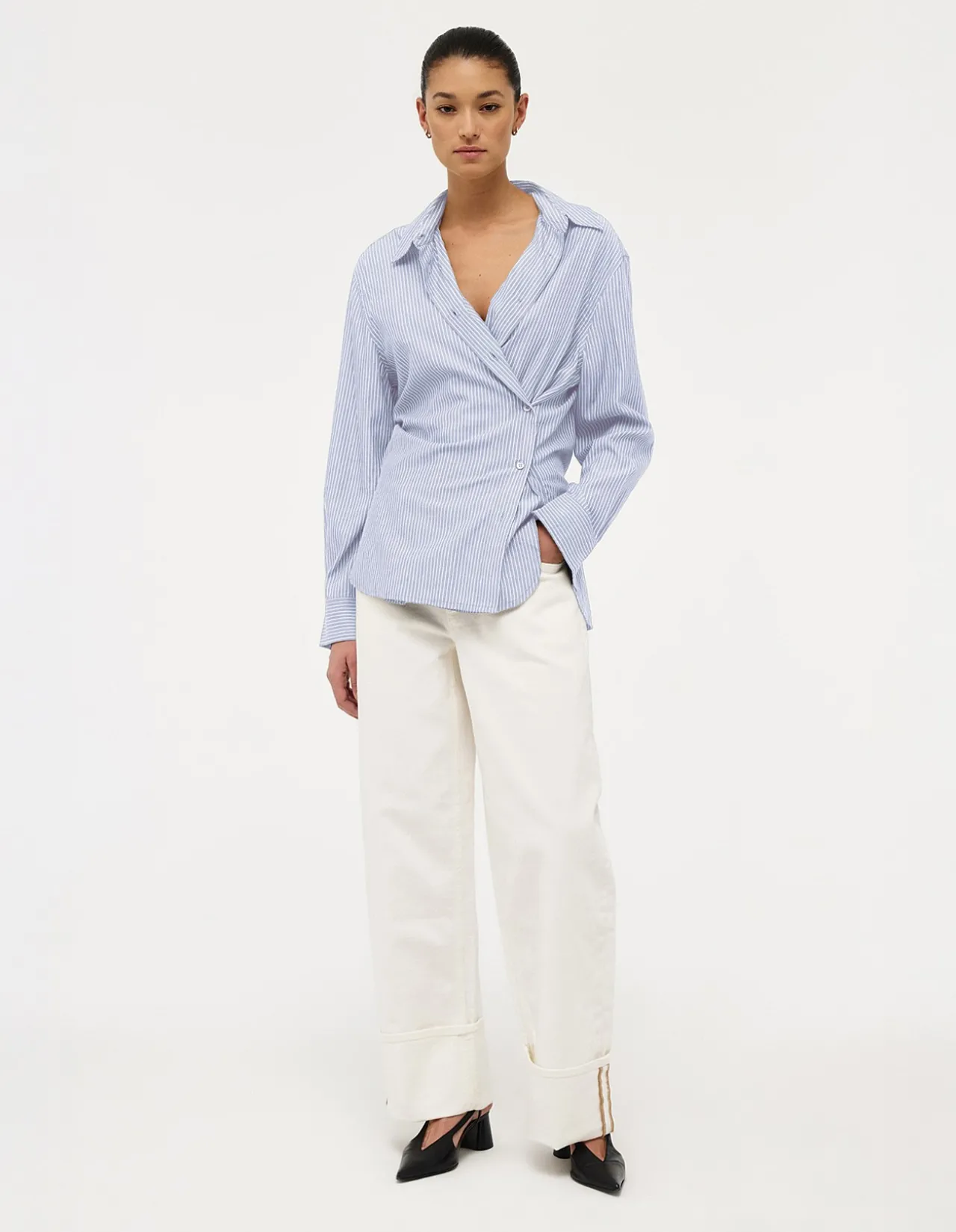 Mirage Drape Stripe Shirt