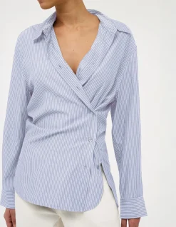 Mirage Drape Stripe Shirt