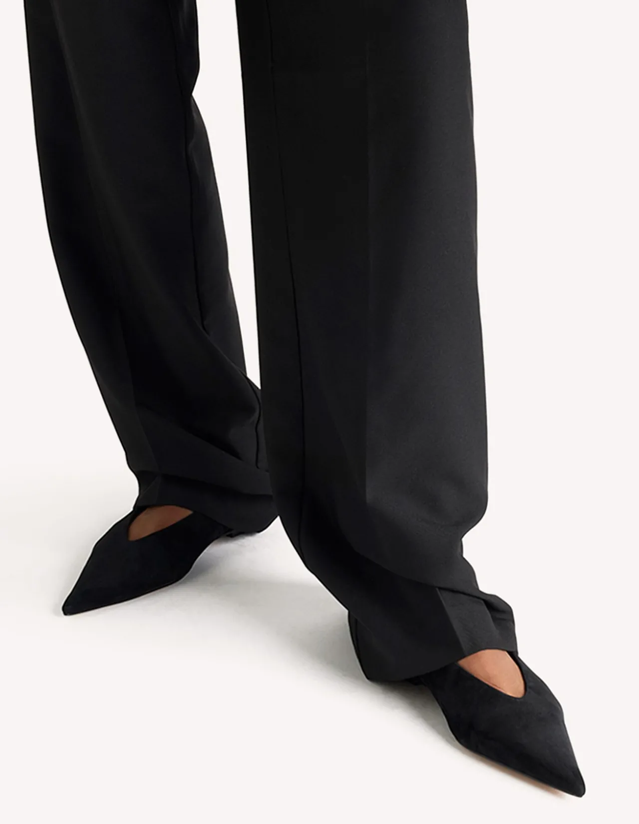 Mira Kid Suede Pointed Toe Slip-On Flat