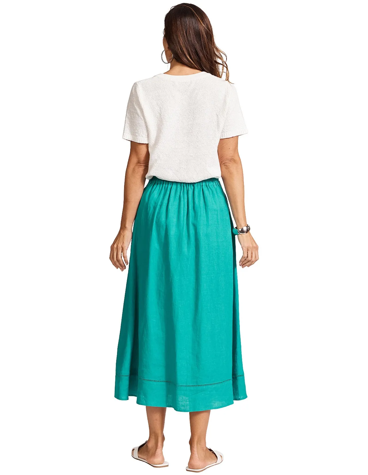 Miramar Linen High Waisted Maxi Skirt