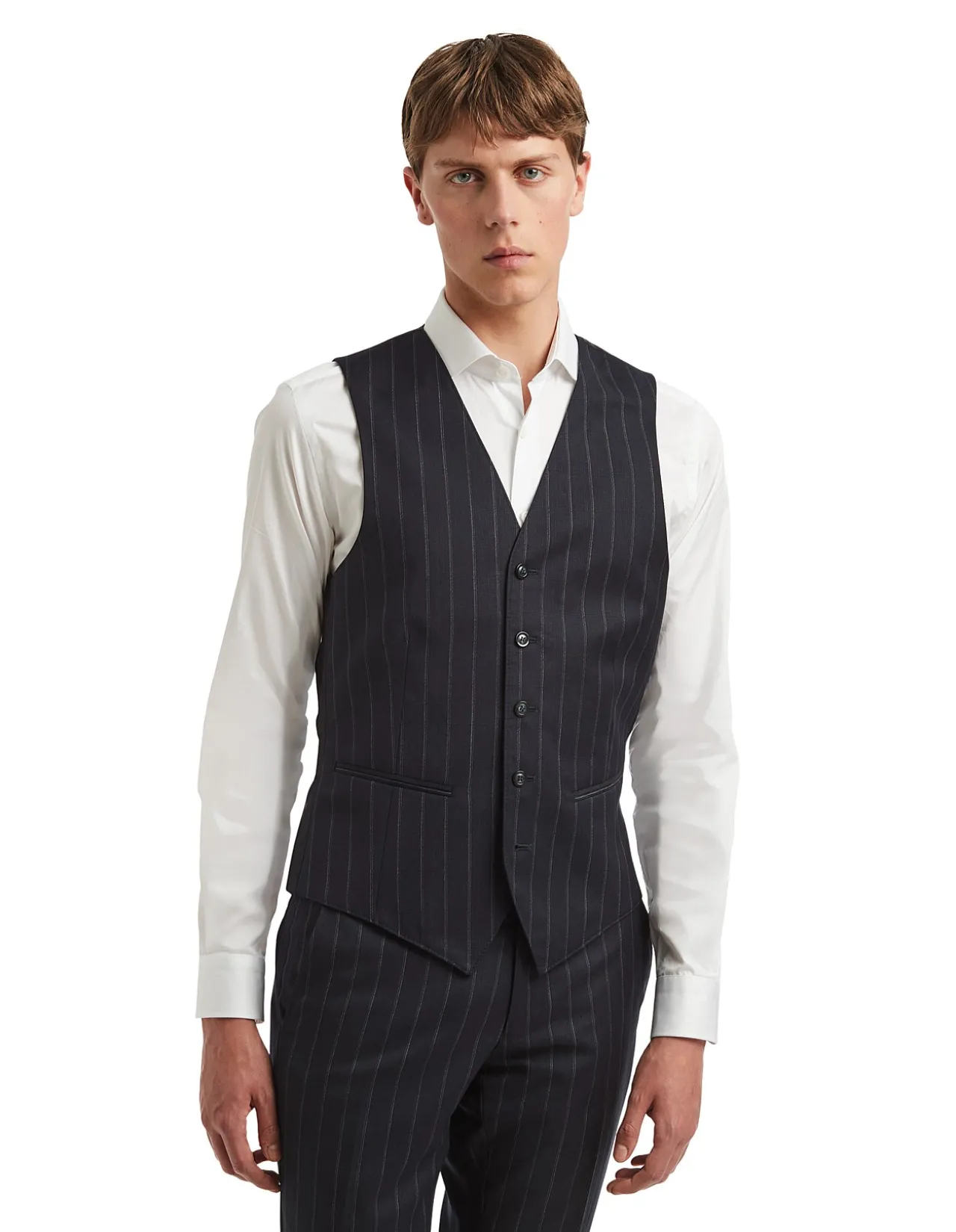 MIRO TEXTURED PINSTRIPE VEST