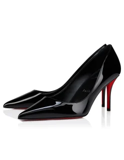 MISS Z 80MM PATENT LINING BLACK PUMPS