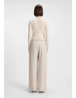 Mixed-ribbing sweater in virgin wool