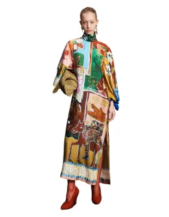 MLAK SILK MIDI DRESS