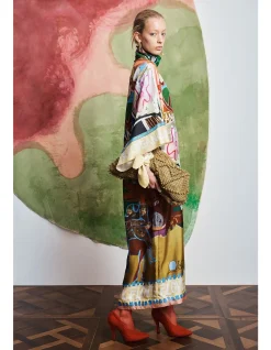 MLAK SILK MIDI DRESS