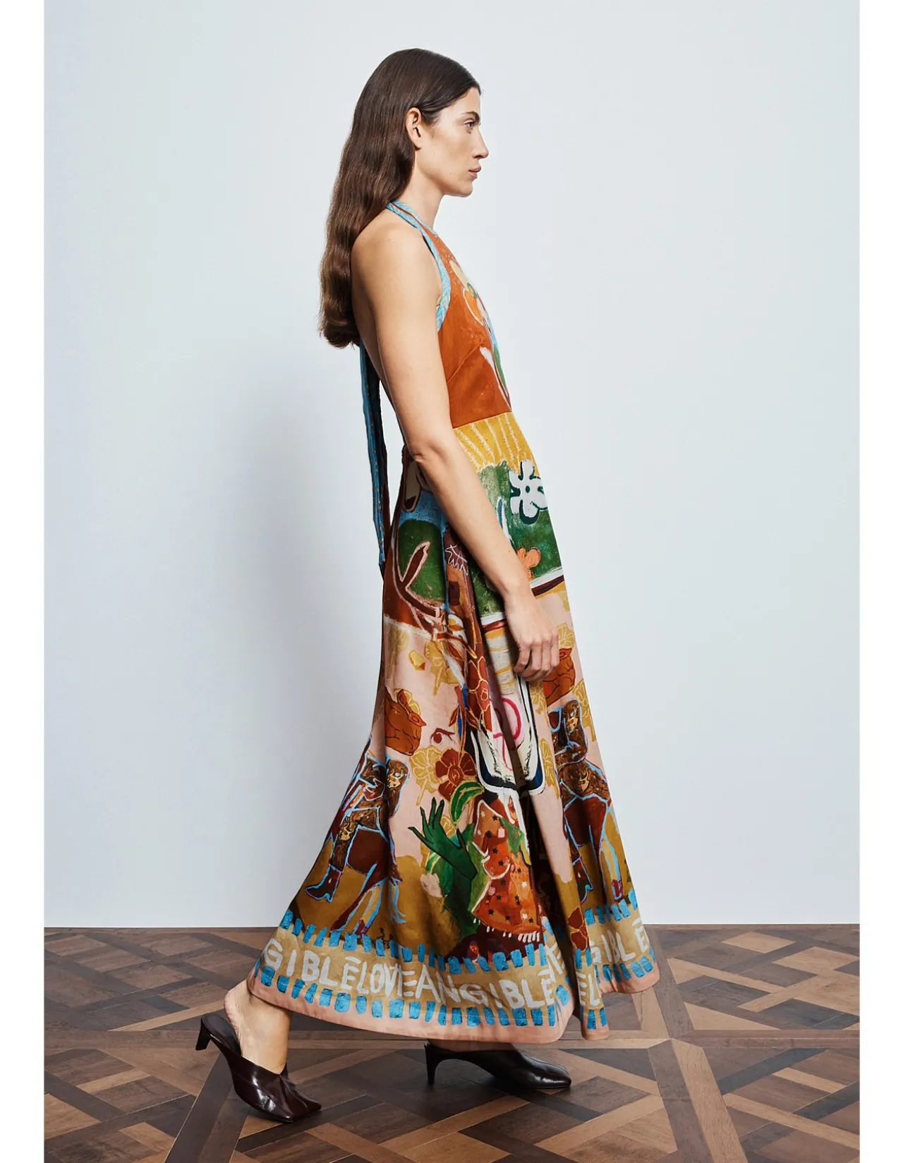 MLAK HALTER MIDI DRESS