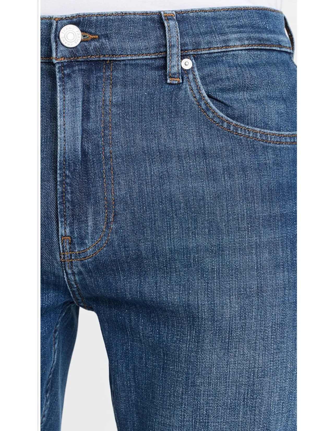 Modern Straight Mid Rise Stretch Denim Jeans