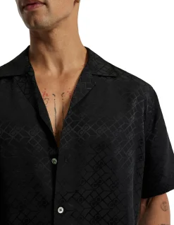 MONOGRAM SILK SHORT SLEEVE SHIRT