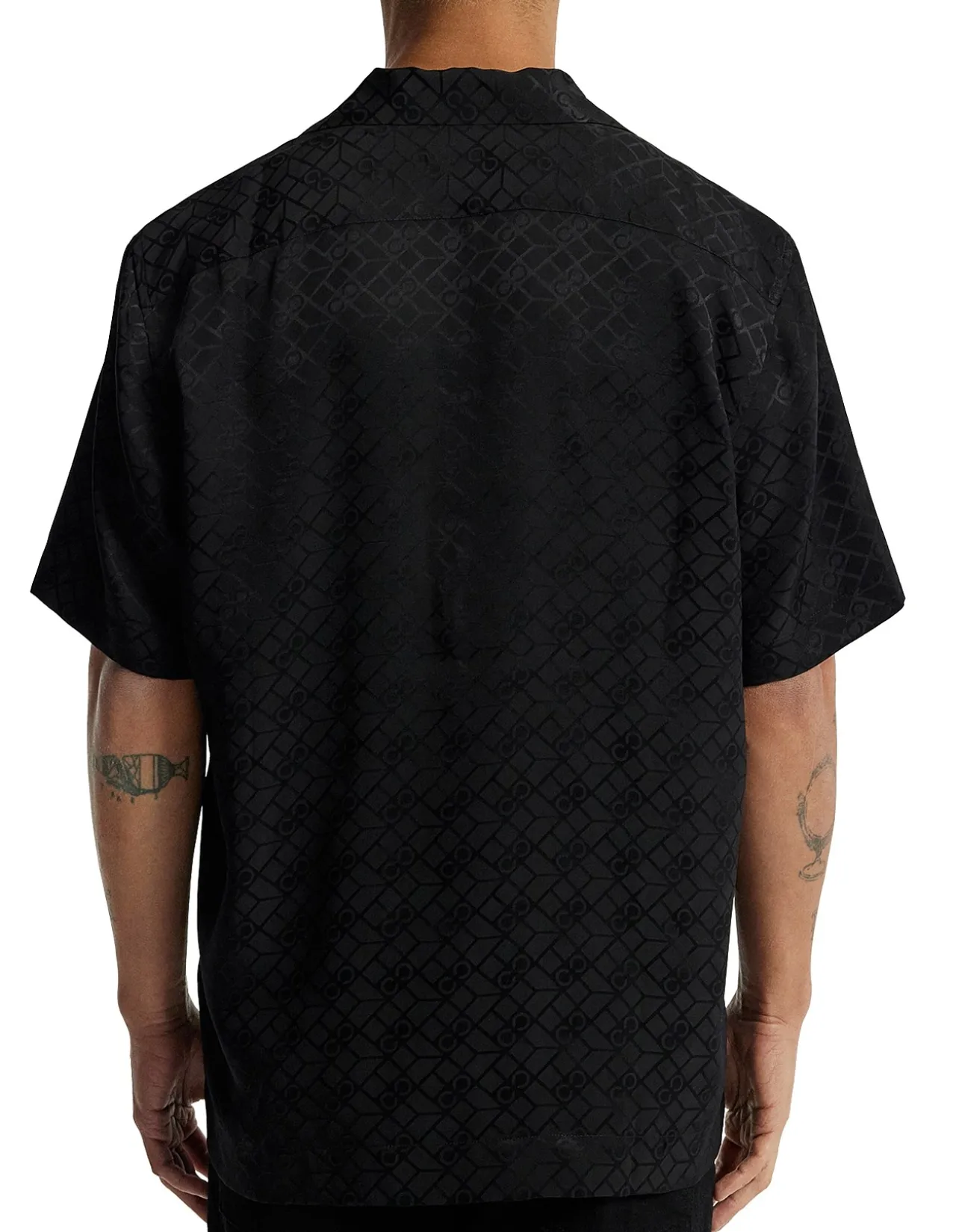 MONOGRAM SILK SHORT SLEEVE SHIRT