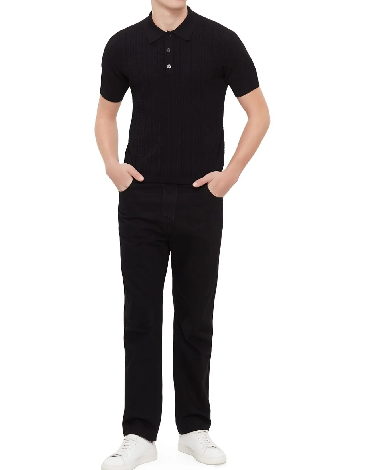 Monogram Viscose Knit Polo