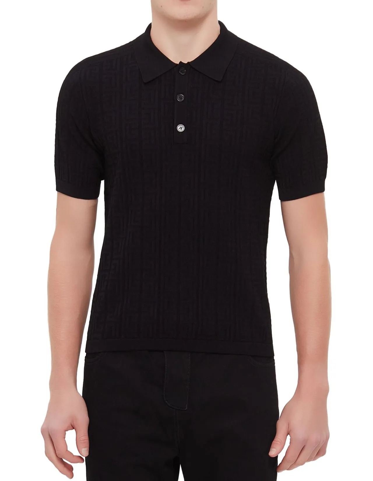 Monogram Viscose Knit Polo