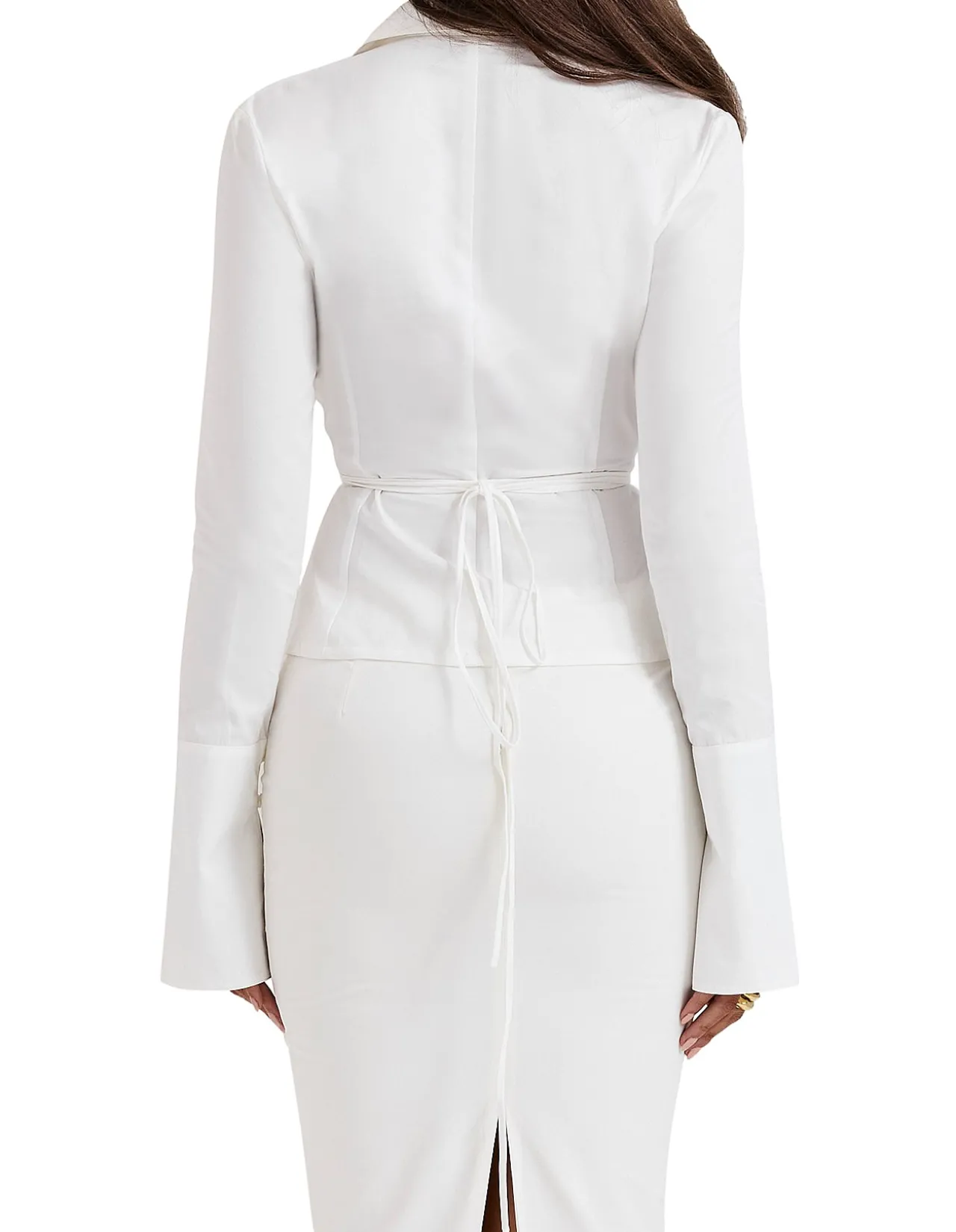 MOREN FITTED COTTON TIE FRONT SHIRT