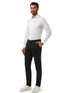 MORETON SINGLE PLEAT COTTON TROUSER